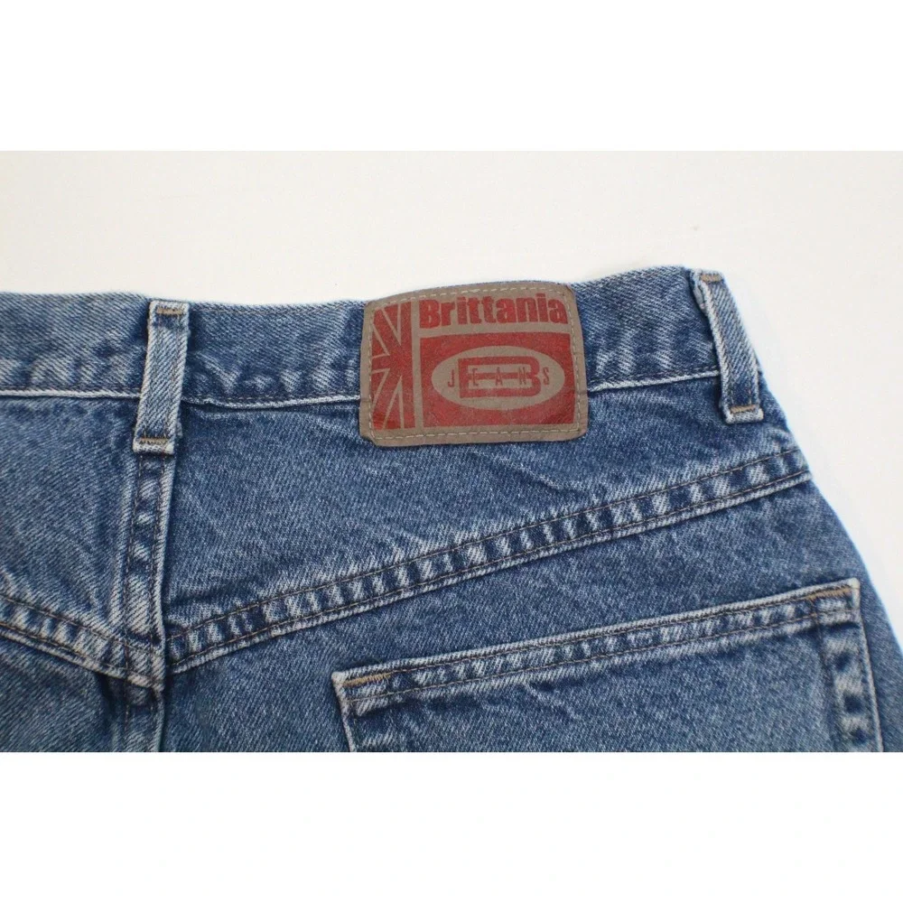 VTG Britannia Mens‎ 33 Blue Denim Shorts Jorts 90s Y2K Dad